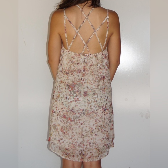Costa Blanca Caged Back Asymmetrical Floral Dress Size S - Picture 3 of 4